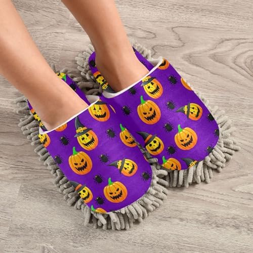 Burbuja Halloween Pumpkin Mop Slippers for Women Men