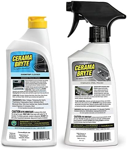 Cerama Bryte Cooktop Cleaner Stainless Steel Polish 16 Oz 16 Oz