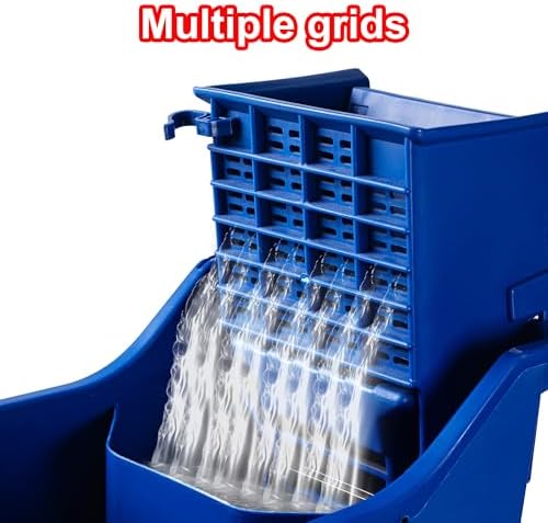 Matthew Cleaning Blue 44Quart Mop Bucket with Wringer and Wet Mop