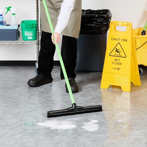 Clean Tek Professional 1811 Inch Floor Squeegee - Heavy-Duty Black Plastic Wiper