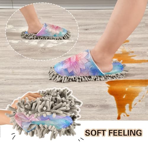 Zhirexin Microfiber Mop Slippers for Men Women