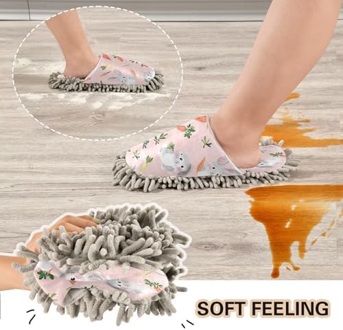 Zhirexin Bunny Carrot Cleaning Slippers