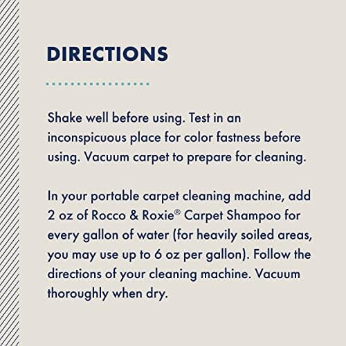 Rocco Roxie Carpet Cleaner Solution for Pets - Deep Cleaning No Residue