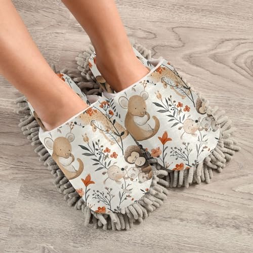 Zhirexin Cartoon Animal Kitchen Cleaning Slippers