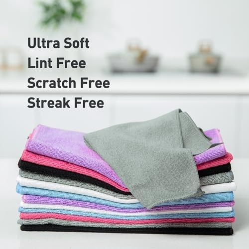 WEAWE Gray Microfiber Cleaning Cloth 13x13 - Pack of 12