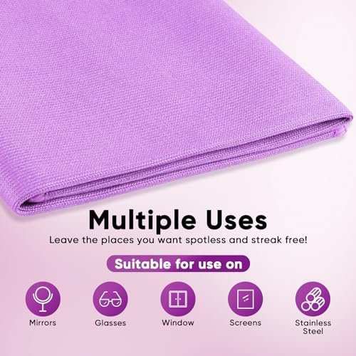 HOMEXCEL Microfiber Cleaning Cloths 6 Pack Lint Free Streak Free