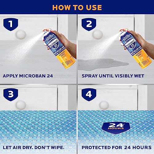 Microban Disinfectant Spray 24 Hour Protection Citrus Scent 2 Count 15oz Each