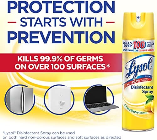 Lysol Disinfectant Spray Lemon Breeze 19oz