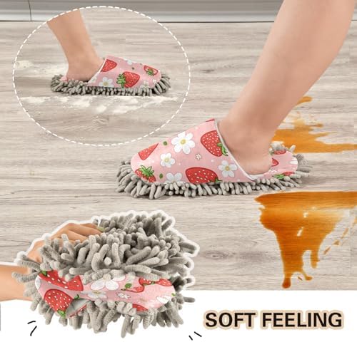 Zhirexin Cleaning Slippers with Microfiber Mop Pads 1