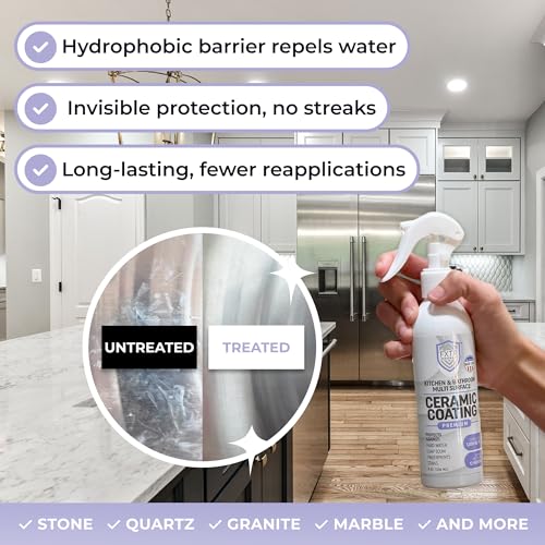 Fixture Shield Home Ceramic Coating Spray 8 oz - Durable SiO2 Hydrophobic Protection for Kitchen Bath