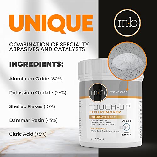 MB-11 Marble Polishing Powder with Microfiber Cloth - Restore Stone Shine