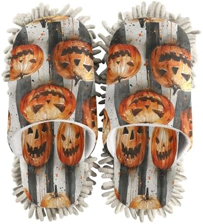 Zhirexin Halloween Striped Cleaning Slippers 1