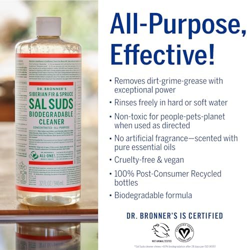 Dr Bronners Sal Suds Biodegradable Cleaner 32 oz 2-Pack 1