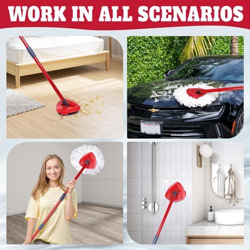 4 Pack Spin Mop Heads Compatible with Oceda EasyWring 1-Tank System