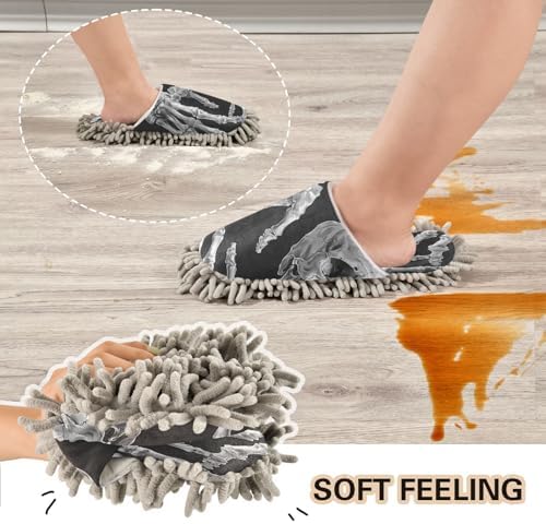 Zhirexin Mop Slippers with Microfiber Cotton Flannel