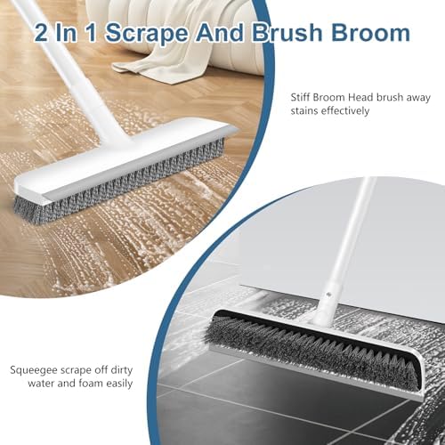 SetSail 2-in-1 Floor Scrub Brush with Adjustable Handle