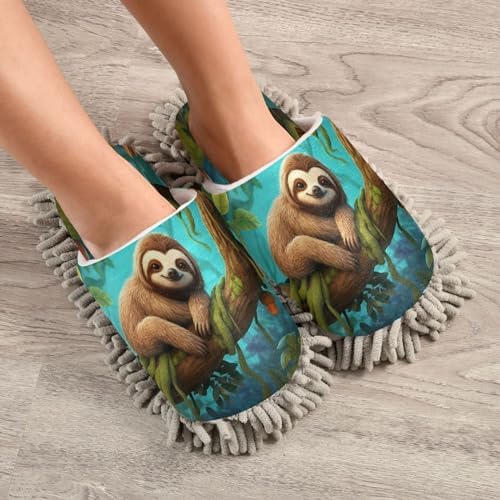 Bulletgxll Mopping Slippers - Soft Microfiber Cleaning Slippers for Home Use