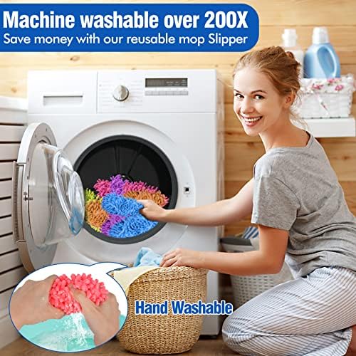 10Pcs Mop Slippers for Floor Cleaning Reusable Dust Mops
