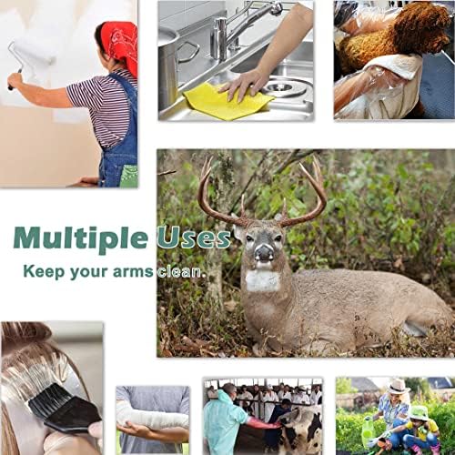 50Pcs FUNZUR Powder Free Rectal Gloves for Veterinary Use