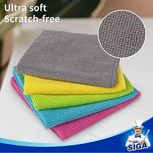 MRSIGA Microfiber Cleaning Cloth 50-Pack 118x118 In