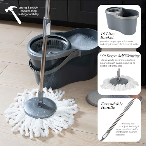 Simplify Self Wringing Mop Bucket Set