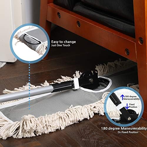 2 Pack Universal Cotton Dust Mop Refills for All Brands