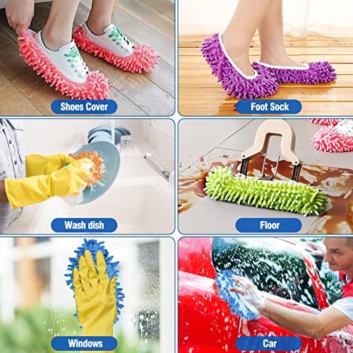 10Pcs Mop Slippers for Floor Cleaning Reusable Dust Mops