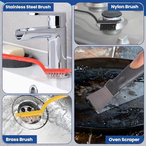 7Pcs Crevice Cleaning Brush Set for Narrow Spaces