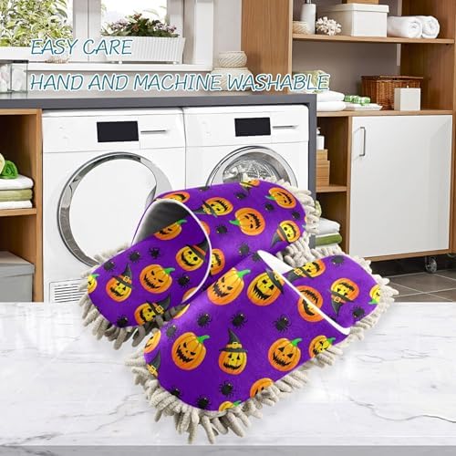 Burbuja Halloween Pumpkin Mop Slippers for Women Men