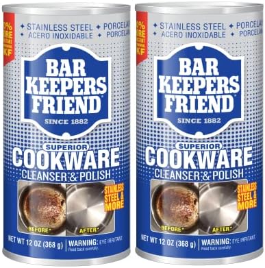 Bar Keepers Friend Cookware Cleanser Polish 2 Pack 12 Oz