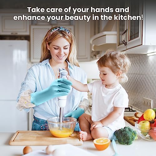 KAQ Dishwashing Cleaning Gloves 3 Pairs Reusable
