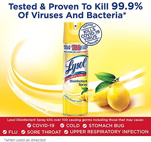 Lysol Disinfectant Spray Lemon Breeze 19oz