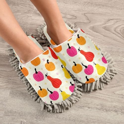 Burbuja Halloween Pumpkins Mop Slippers for Home Cleaning
