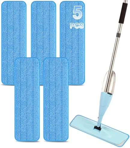 18 Inch Reusable Microfiber Mop Heads 5 Pack