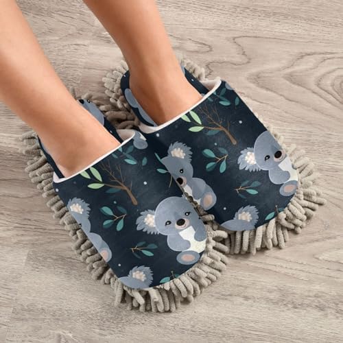 Zhirexin Cute Sloth Mop Slippers - Microfiber Washable Comfortable