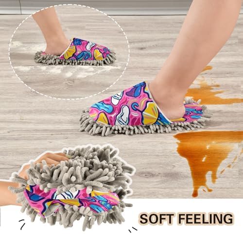 Bulletgxll Mopping Slippers with Microfiber for Daily Cleaning