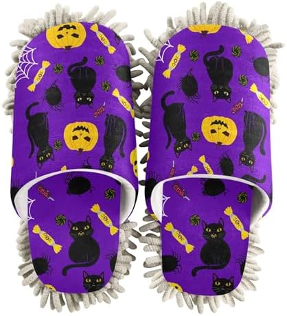 Burbuja Cat Candy Pumpkin Mop Slippers for Women Men
