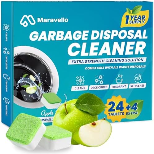 Maravello Garbage Disposal Cleaner 28 Tablets One Year Supply