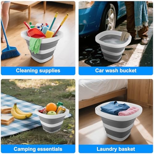 BIDFUL 5L Collapsible Bucket with Handle
