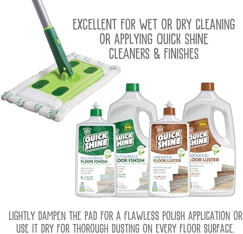 Quick Shine Reusable Floor Mop Pad 12x6x12