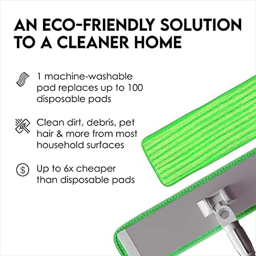 Turbo Microfiber Mop Refills 4 Pack - Reusable Thick Washable Dust Mop Heads