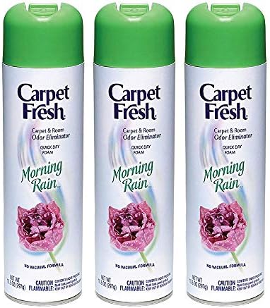 Carpet Fresh No Vacuum Freshener Deodorizer Spray Morning Rain 3 Pack