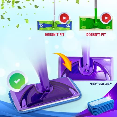 Millifiber Reusable Mop Pads for Swiffer WetJet - 2 Pack