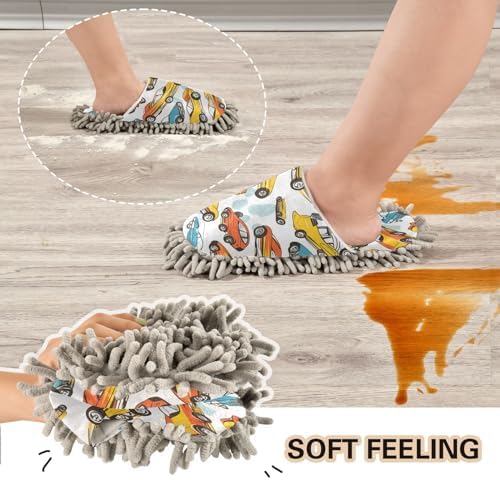 Bulletgxll Colorful Mopping Slippers Washable Floor Mop Replacement 1