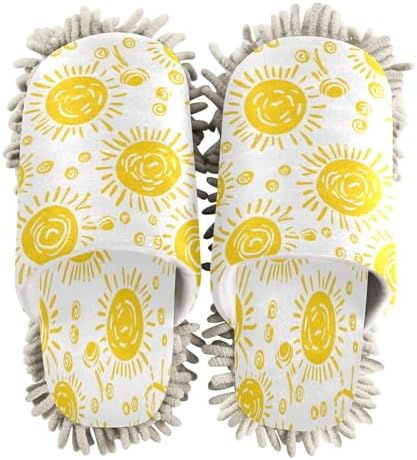 Bulletgxll Swirling Suns Mop Slippers Washable 1