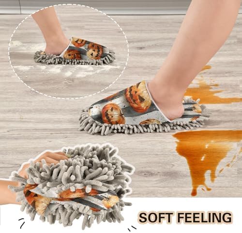 Zhirexin Halloween Striped Cleaning Slippers 1