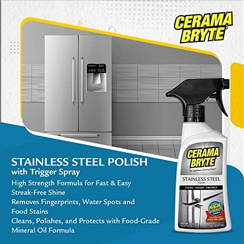Cerama Bryte Cooktop Cleaner Stainless Steel Polish 16 Oz 16 Oz