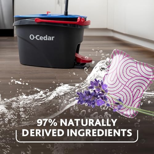 O-Cedar EasyWring RinseClean Microfiber Spin Mop Bucket with Lavender PAC Variety Pack