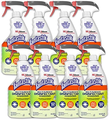 SC Johnson Professional Fantastik Multi-Surface Cleaner Spray Bottle 32 Oz Pack of 8
