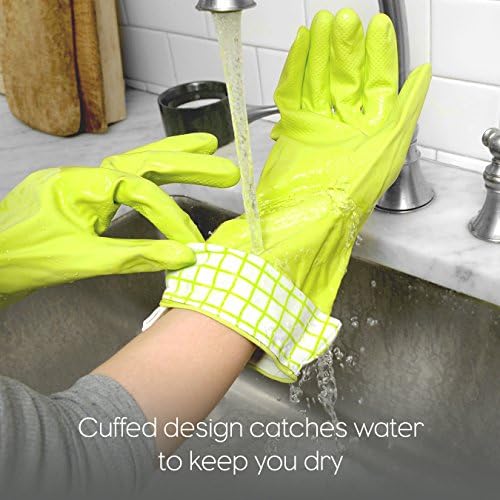 Full Circle Splash Patrol Natural Latex Cleaning Gloves SmallMedium Grey